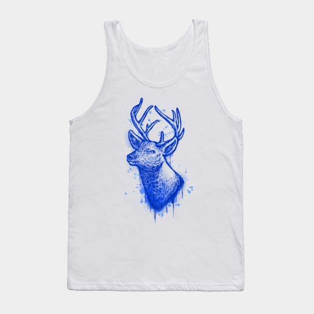 Great Deer Watercolor Tank Top by NIKO ARTWORKZ